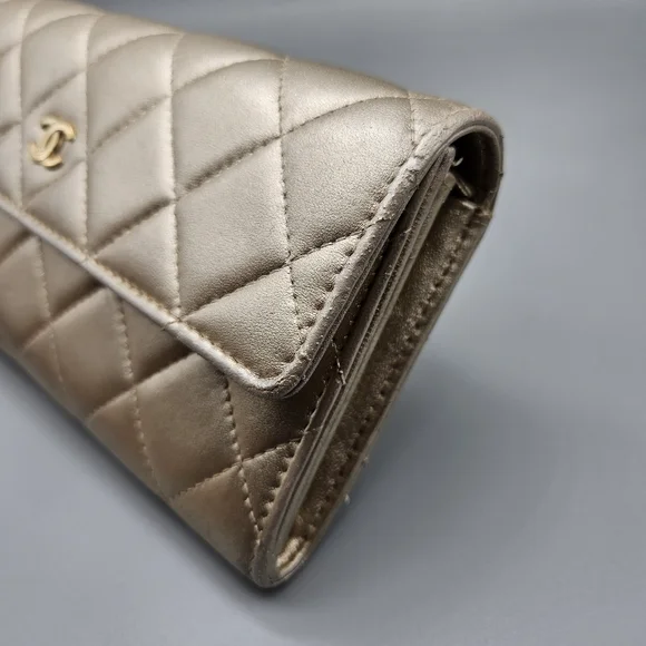 CHANEL Authentic Gold Flap Wallet/Clutch - Picture 10 of 16